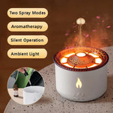 New Creative Ultrasonic Essential Oil Humidifier Volcano Aromatherapy Machine Spray Jellyfish Air Flame Humidifier Diffuser.